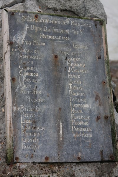 Plaque at the Summit of Petermann Island, Antarctica by Unbekannt Unbekannt